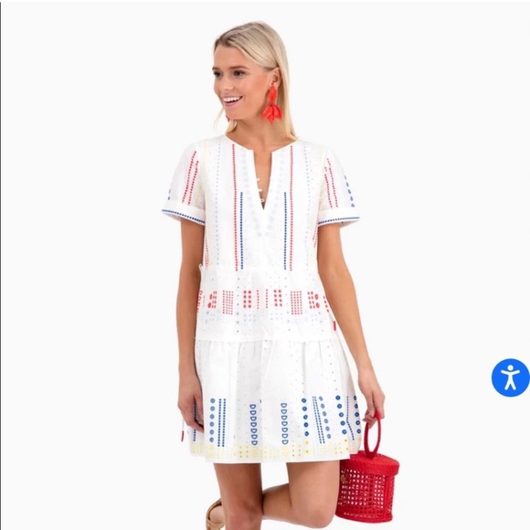 Tanya Taylor striped eyelet CeCe Dress - Picture 4 of 5